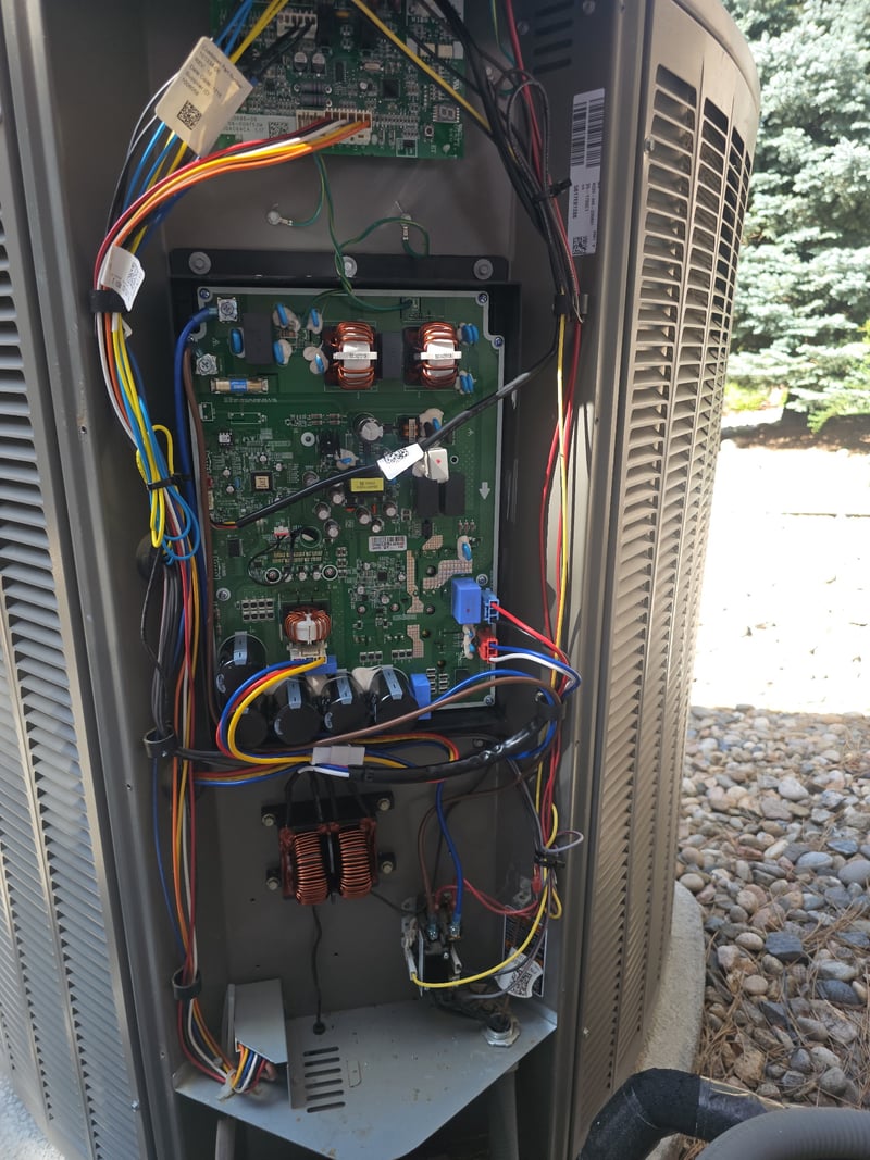 Daikin highboy gas furnace installed with a new insulated supply plenum and clean electrical drop.